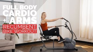 30 Min Recumbent Bike Workout | Full Body HIIT + Arms
