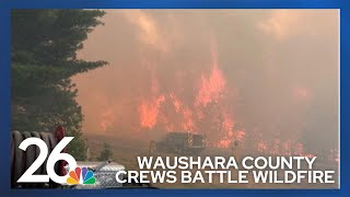 Firefighters, residents step up to battle Waushara County Pallet Fire