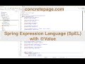 Spring Expression Language (SpEL) with @Value