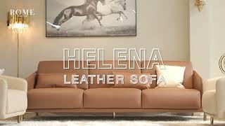 Rome Furniture : Helena Leather Sofa