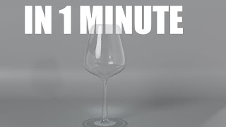 How to create a wine glass in 1 Minute in Blender