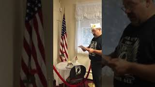 How to set up a POW/MIA table and each items meaning