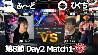 【Match① 中堅戦】ふ～ど（ポイズン）vs ひぐち（ガイル）「ストリートファイターリーグ: Pro-JP 2021」第8節 Day2