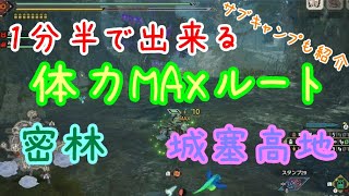 【MHRSB】#03 簡単ヒトダマドリ取得！体力MAXルート！密林・城塞高地編。おまけのサブキャンプ紹介【弱者生存戦略】