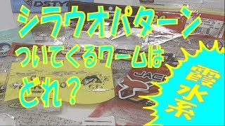 北浦でシラウオがついてくるワームを調べてみた。