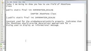 Java Programming Tutorial -JRootPane-6- public static final int INFORMATION_DIALOG