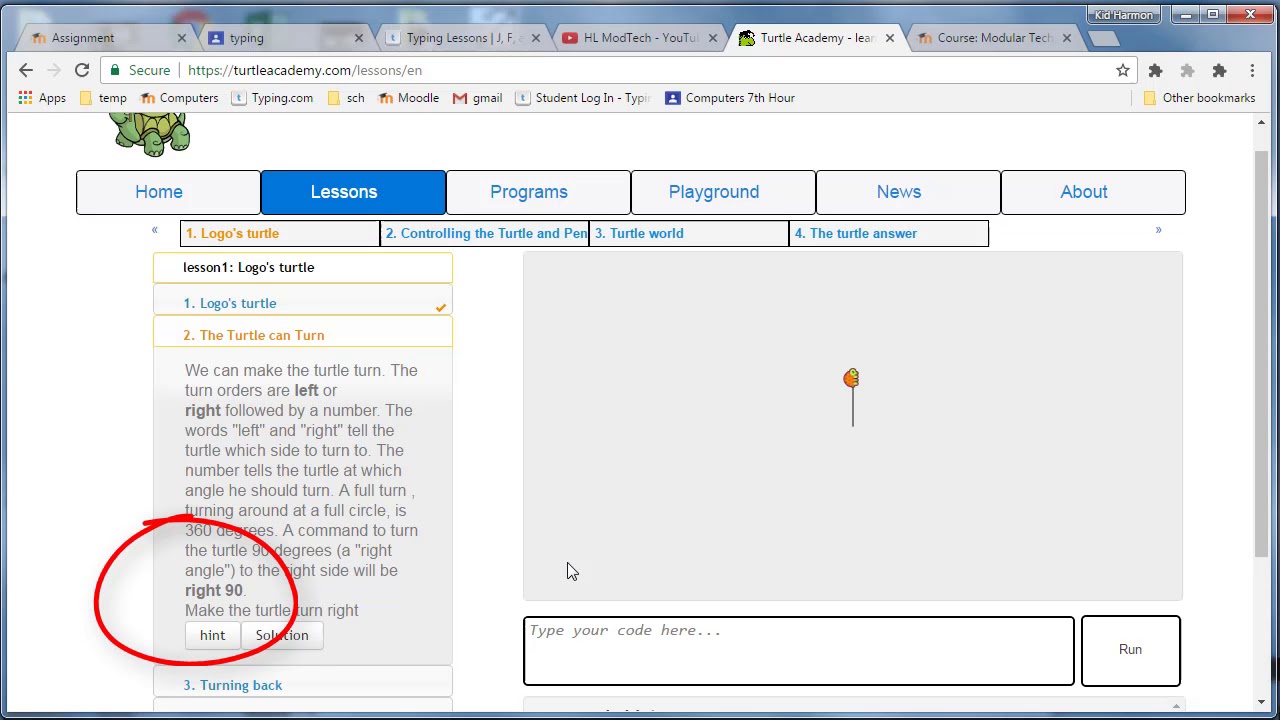 Turtle Academy 101 - Make Your First Code - YouTube