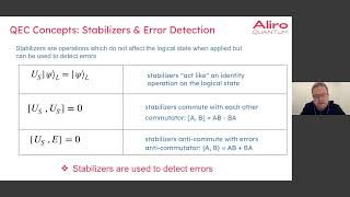 Quantum Error Correction Core Concepts: Stabilizers and Error Detection