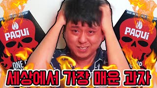 세상에서 가장 매운 과자 원칩챌린지... 이거먹고 진짜 병원다녀왔습니다 [One Chip Challenge]