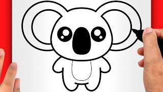 HOW TO DRAW A KOALA (EASY) - Cute Koala Drawing (EASY)