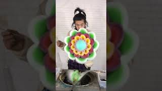 Amazing cotton candy making process
