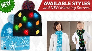 Lotsa Lites Flashing Holiday Knitted Hats