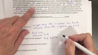 Food and Medicine Linear Programming Part 1 of 4