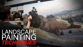How to paint a LANDSCAPE - The Winter Landscape | Essential tips for painting scenery!