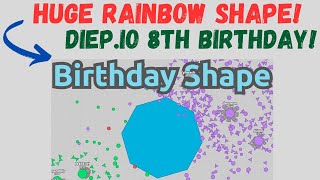 Diep.io Huge New Update Event! - Rainbow 8th Birthday Shape = Free Millions!