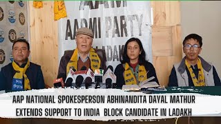 AAP National Spokesperson A D Mathur extends support to INDIA block candidate in Leh