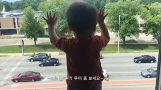 (12개월) 아기 루이의 새로운 취미: 창문 넘어 세상 구경하기! / Baby Louis’ New Hobby: Car Watching!