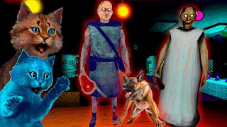 КТО СБЕЖИТ ПЕРВЫМ? ГРЕННИ и ГРЕНДПА vs КОТИК ИГРОМАН и КОТЁНОК ЛАЙК Granny Chapter Two