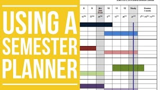 Using a Semester Planner