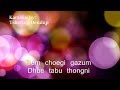 shing lebi tshenden dongpo dhi non vocal lyrical video @bhutaneseskaraokesong