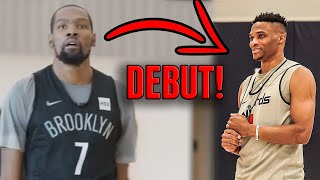 Kevin Durant & Russell Westbrook Make Their 2020 NBA Training Camp Debut for Wizards and Nets