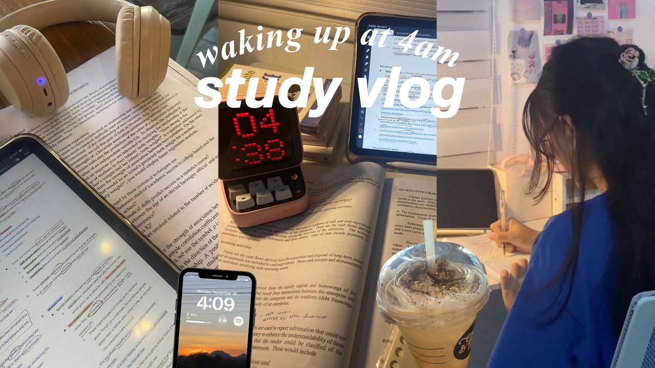 Study Vlog Waking Up At 4am рџ љ Exam Week Lots Of Notetaking Waking