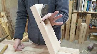 宮大工が職人技で教える初心者のための鉋の調整の仕方の動画　How to set up a new Kanna (Japanese Hand Plane) Part 1