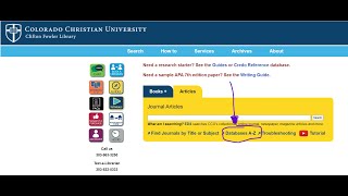 Using the CCU Library for Research