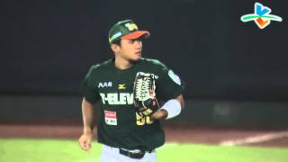 20130905 CPBL 獅VS桃猿 1下 小破劉芙豪飛撲化解大失分危機