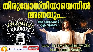 KARAOKE ORIGINAL | ഇത്ര ചെറുതാകാൻ| THIRUVOSTHIYAY ENNIL ANAYUM | ITHRA CHERUTHAKAN | SuperHit SONG