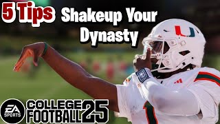 5 Tips to Shakeup Your Dynasty in College Football 25