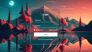 Modern login form Using only HTML & CSS Transparent Login Form | With Source Code |#webdesign #css