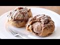 Chocolate Pie Cream Puffs：Choux au Craquelin