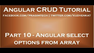 Angular select options from array