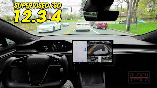 Tesla FSD 12.3.4 - City streets & Highway Drive