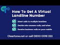 #VirtualLandline How To Get A Virtual Landline Number | Cleartone Communications