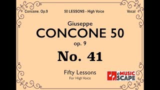 Concone 50, Op.9 No.41 (High Voice, 콘코네 고성용)