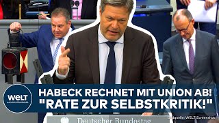 DEUTSCHLAND: Habeck rechnet mit Union ab! "Rate zur Selbstkritik!" Haushaltsdebatte im Bundestag