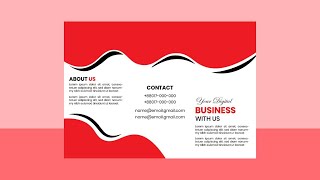 Trifold brochure design ideas | How to Make Brochure In Illustrator Tutorial | Brochure Size