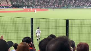 2022年6月8日　西武ライオンズ🆚巨人　岡本和真ライトフェンスギリギリの打球をライオンズ若林ナイスプレー