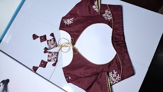 Designer Boat neck Back design cutting and stitching /एकदम नया Design Blouse के लिए