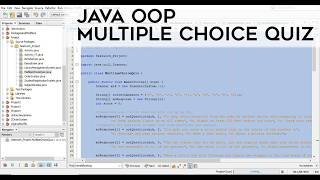 💻 Java Program: Multiple Choice Quiz | Object Oriented Prog Quiz System in Java with Source Code OOP