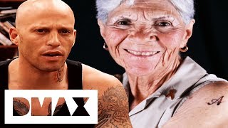 80 Year Old Woman Gets Her First Tattoo! | Miami Ink