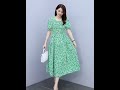 pursue boutique丨women s summer new fashion slim allover print a line dress