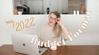 My 2022 Budget Format