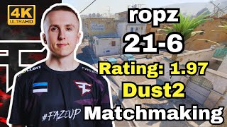 ropz (21-6) Matchmaking Dust2 POV | Oct 6, 2024 #cs2 #pov