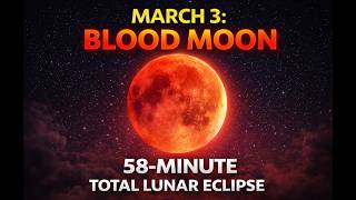 March 3 Blood Moon 🌕🔴 | 58-Minute Total Lunar Eclipse Explained