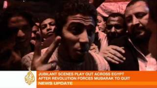 Jubilant scenes in Egypt's Tahrir Square