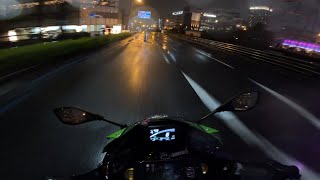 RIDE ZX4RR IN YOKOHAMA(RAIN)sc project exhaust