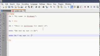 PHP tutorial for beginners : 3 - Declaring variables, local and global variables in PHP